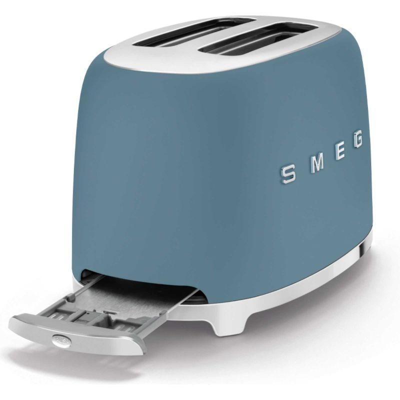 Smeg Two Slice Toaster in Matte Storm Blue