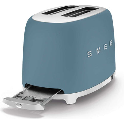 Smeg Two Slice Toaster in Matte Storm Blue