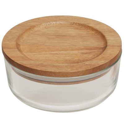 Freska Glass Container with Acacia Lid 300ml
