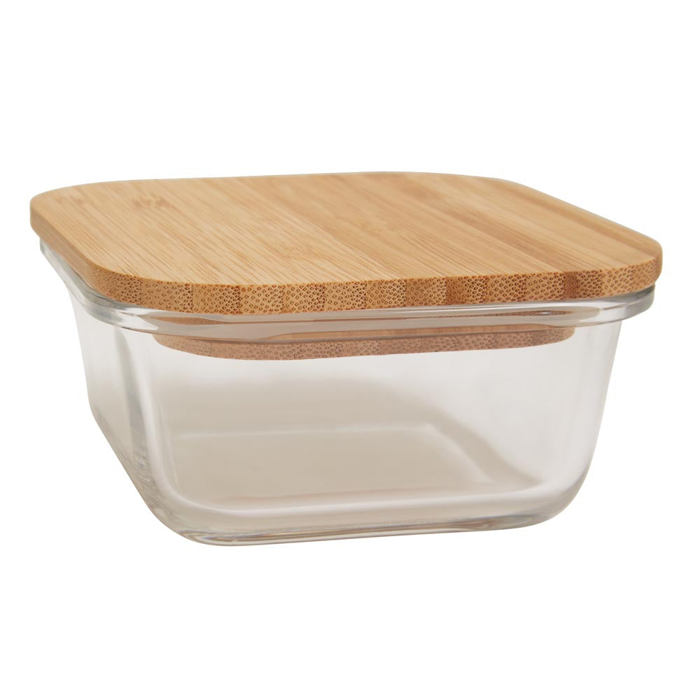 Freska Glass Container with Bamboo Lid 320ml