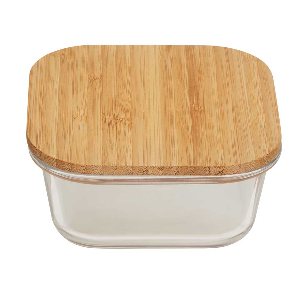 Freska  Glass Container with Bamboo Lid 520ml