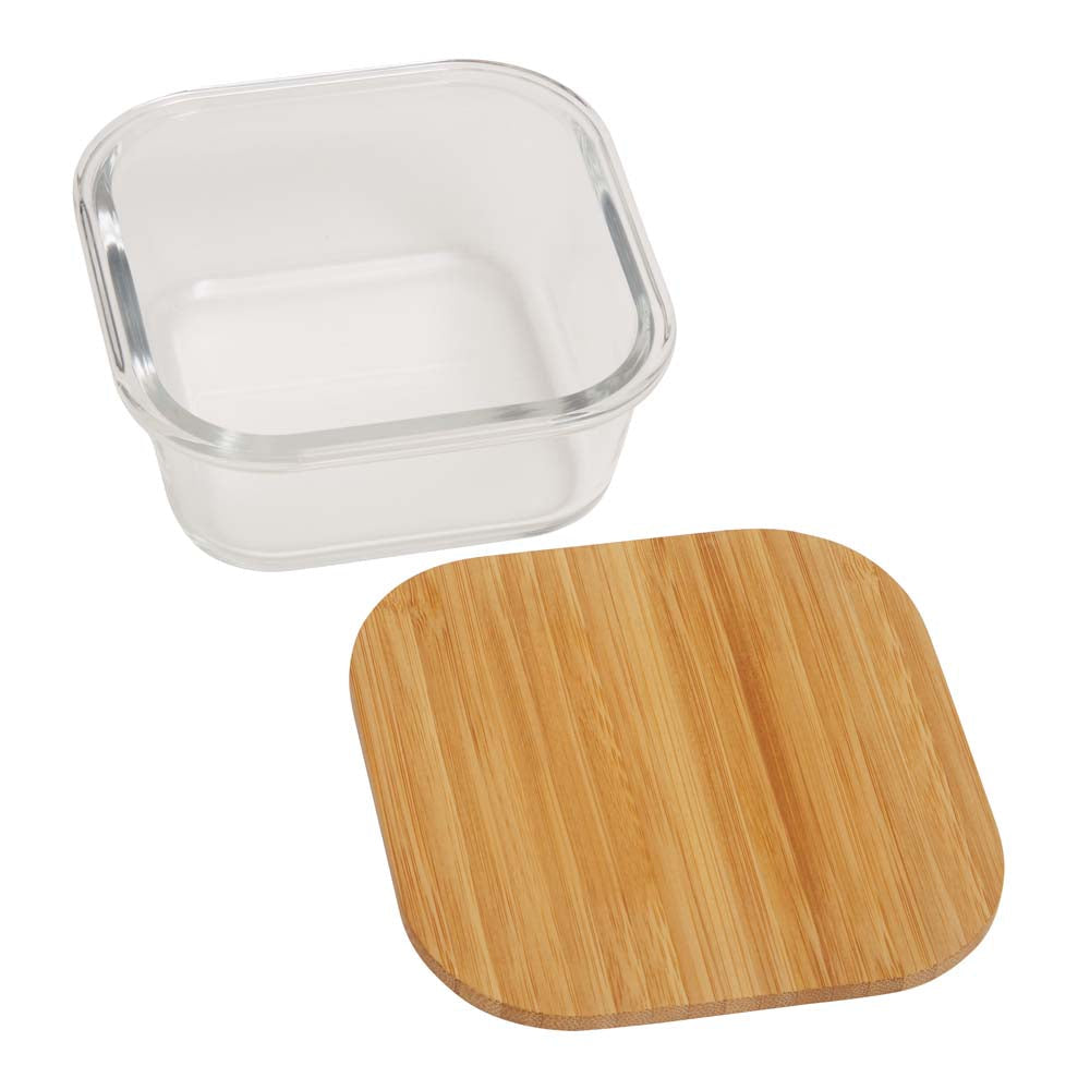 Freska  Glass Container with Bamboo Lid 520ml