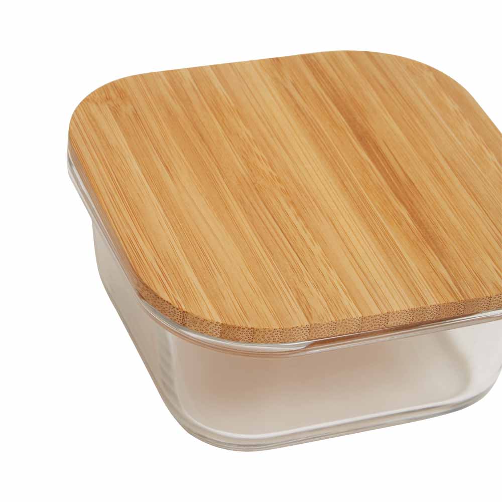 Freska  Glass Container with Bamboo Lid 520ml