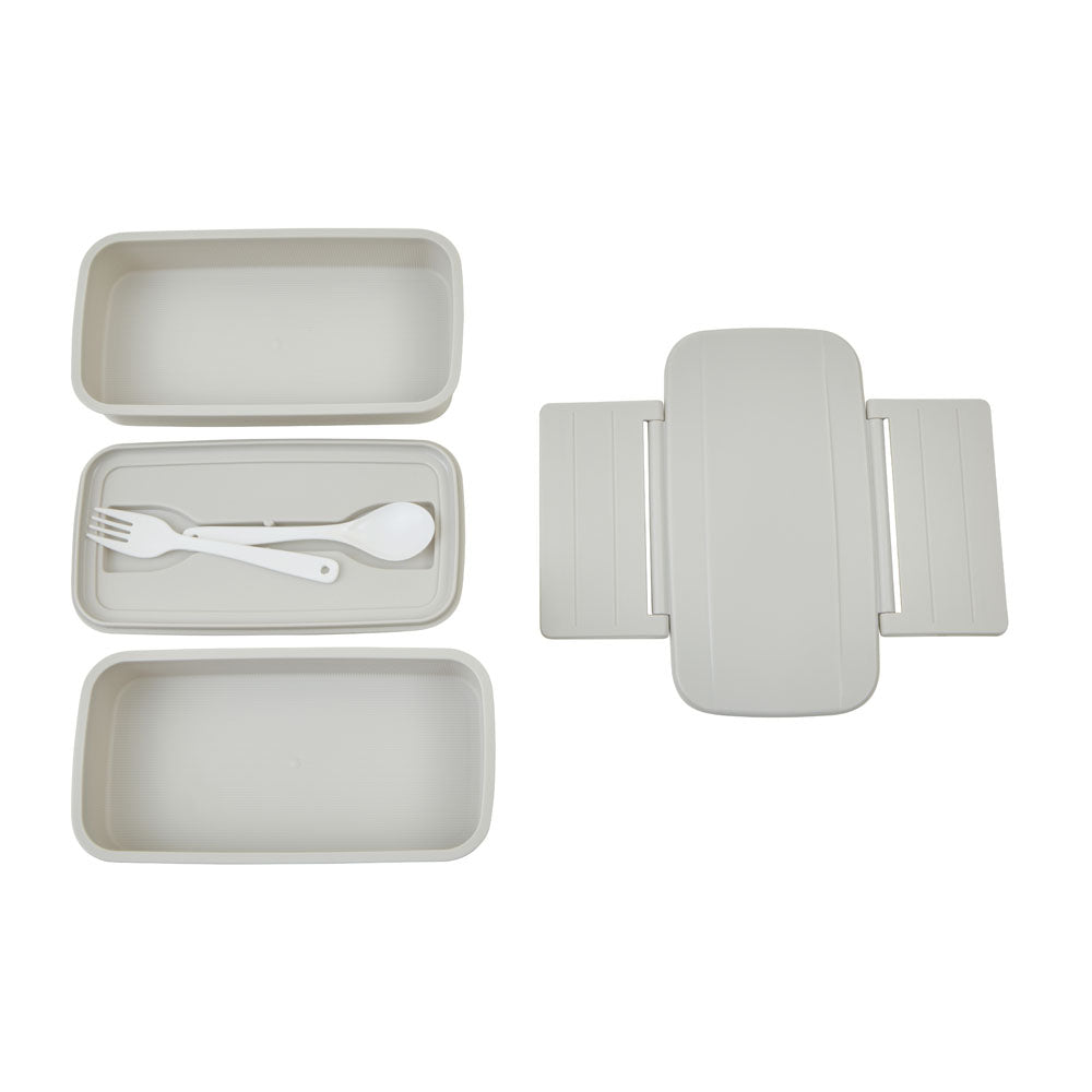 Lunch Box with Cutlery - Warm Grey
