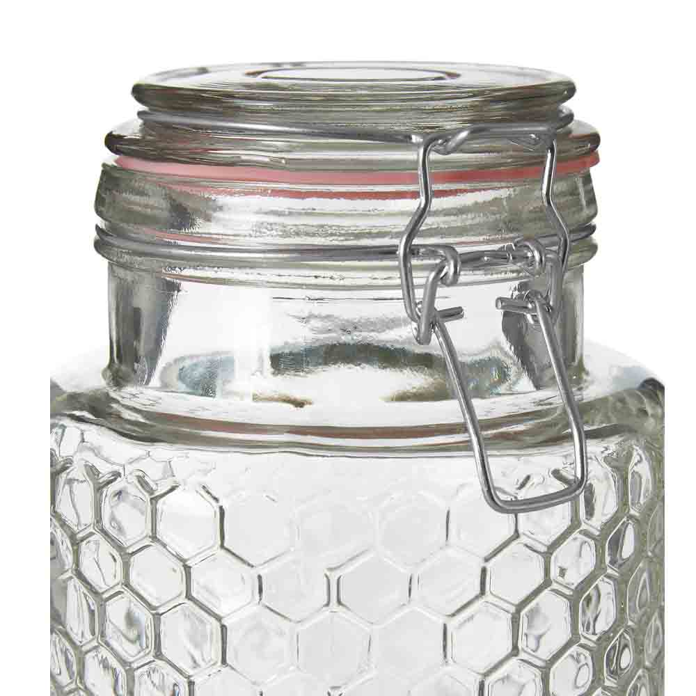 Apiary Clip Top Glass Storage Jar 25cm