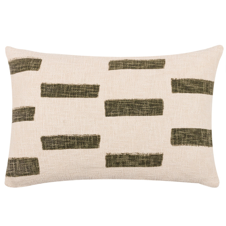 Terra New Printed Slub Cotton Cushion Moss