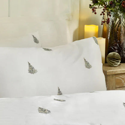 Winter Forest Embroidered Duvet Cover Set King