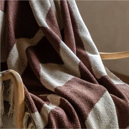 Alma Abstract Throw Chocolate