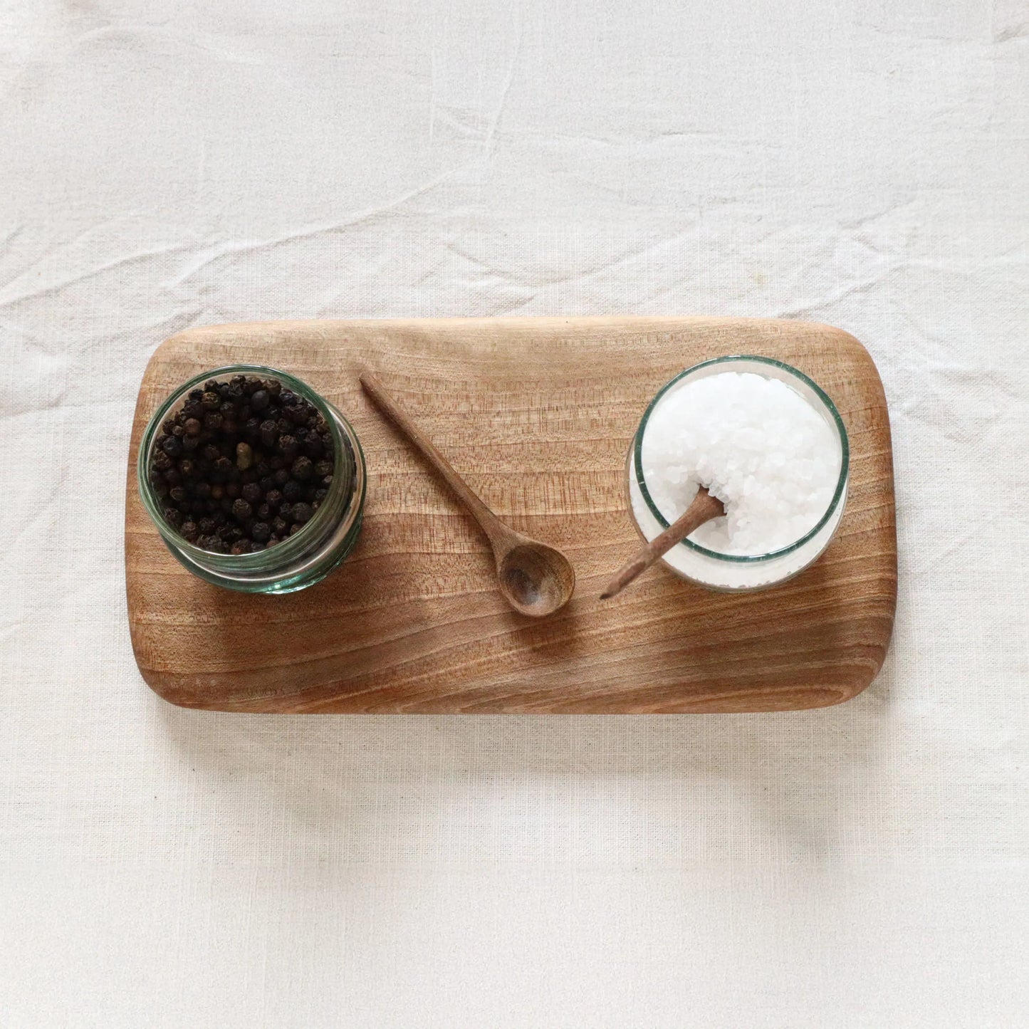 Wooden Walnut Board Serving 2 Glasses