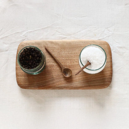 Wooden Walnut Board Serving 2 Glasses