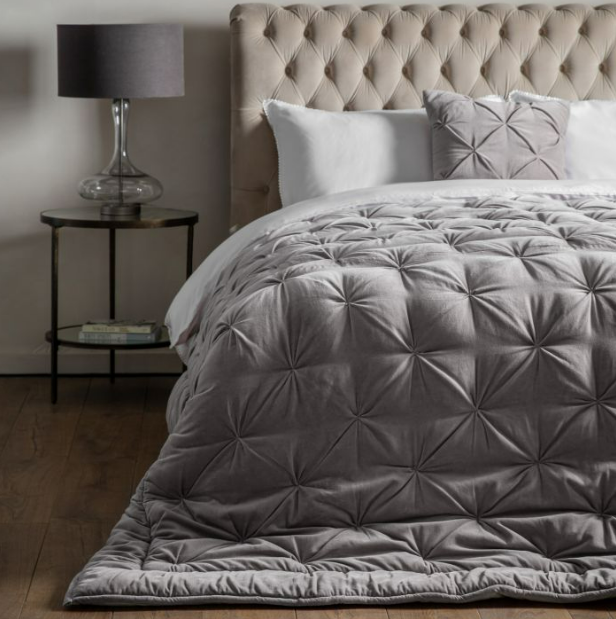 Opulent Velvet Bedspread Neutral