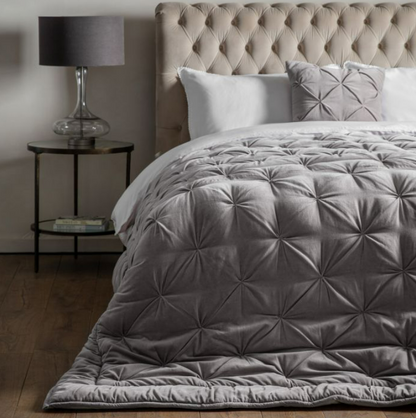 Opulent Velvet Bedspread Neutral
