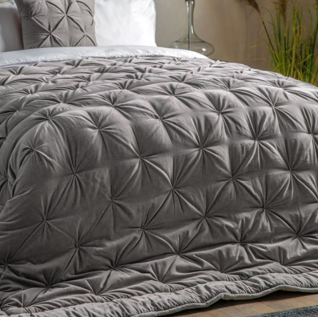 Opulent Velvet Bedspread Neutral