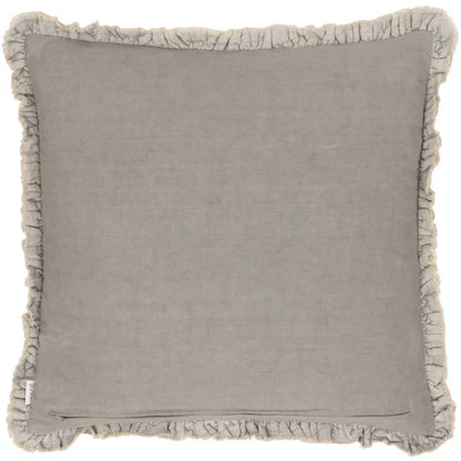 Bertie Washed Cotton Velvet Cushion Taupe