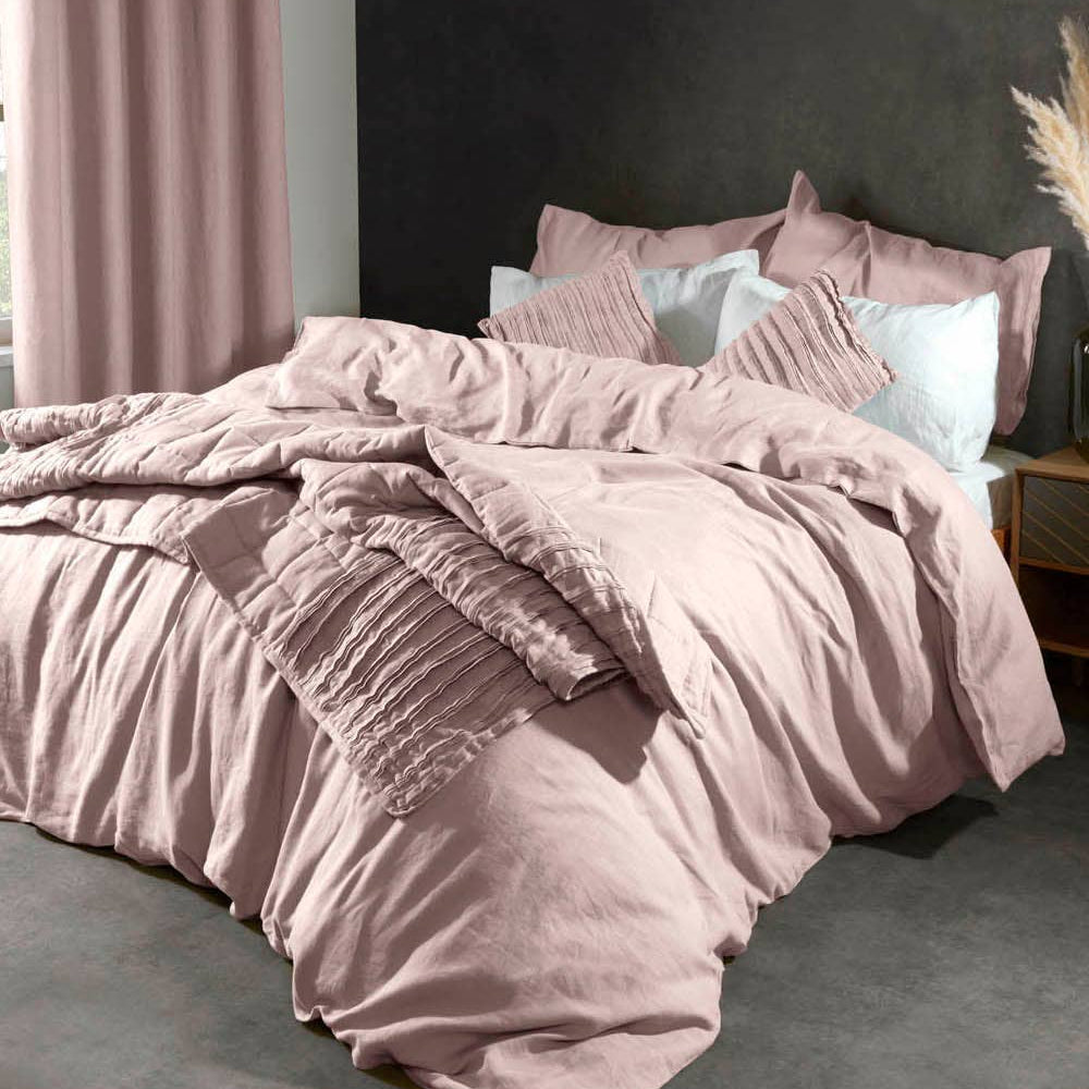 Lazy Linen Duvet Cover Mellow Pink