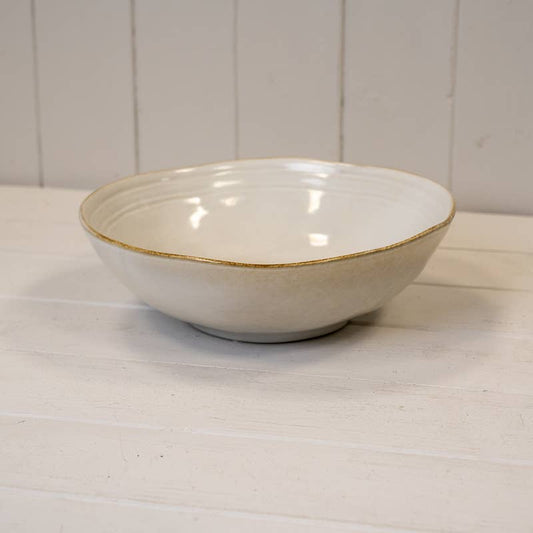 Reactive Grey Ceramic Salad Bowl