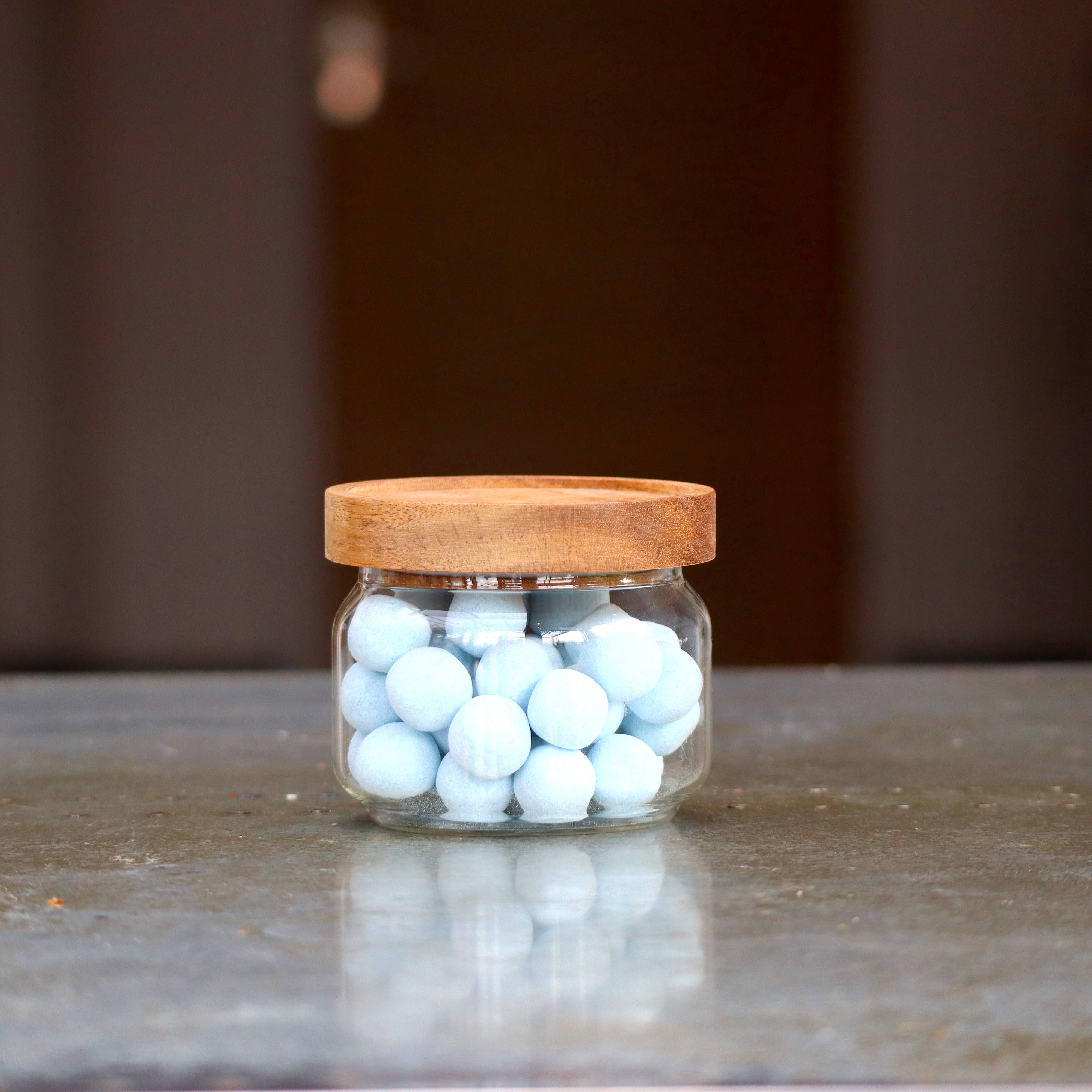 Glass Kitchen Pantry & Storage Jars with Acacia Lids