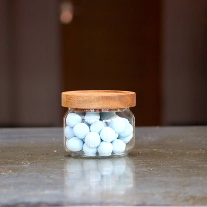 Glass Kitchen Pantry & Storage Jars with Acacia Lids