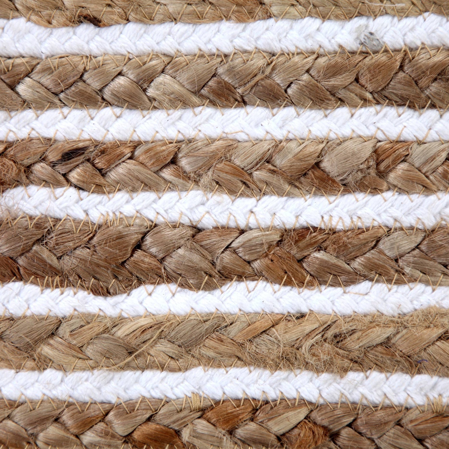 CHAKKAR PALE Hall Rug Stripe Rectangular Jute Beige White