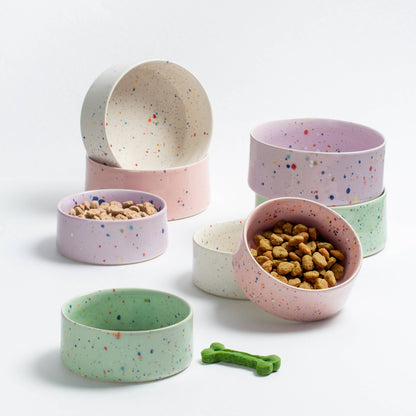 New Party Pet Bowl 14cm Set 2 White