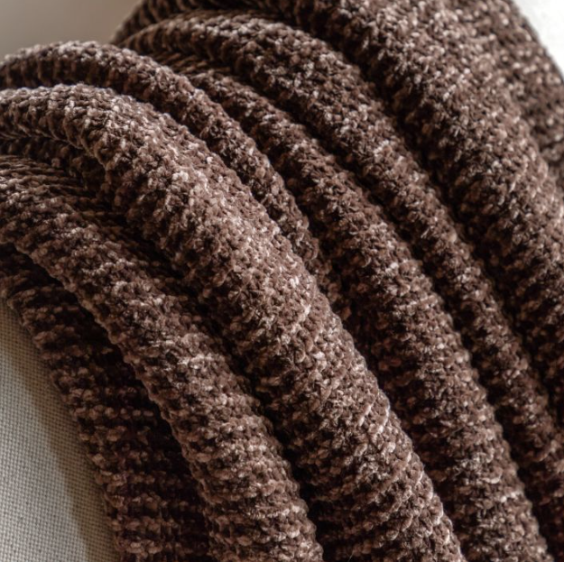 Deco Luxe Chunky Chenille Throw Chocolate