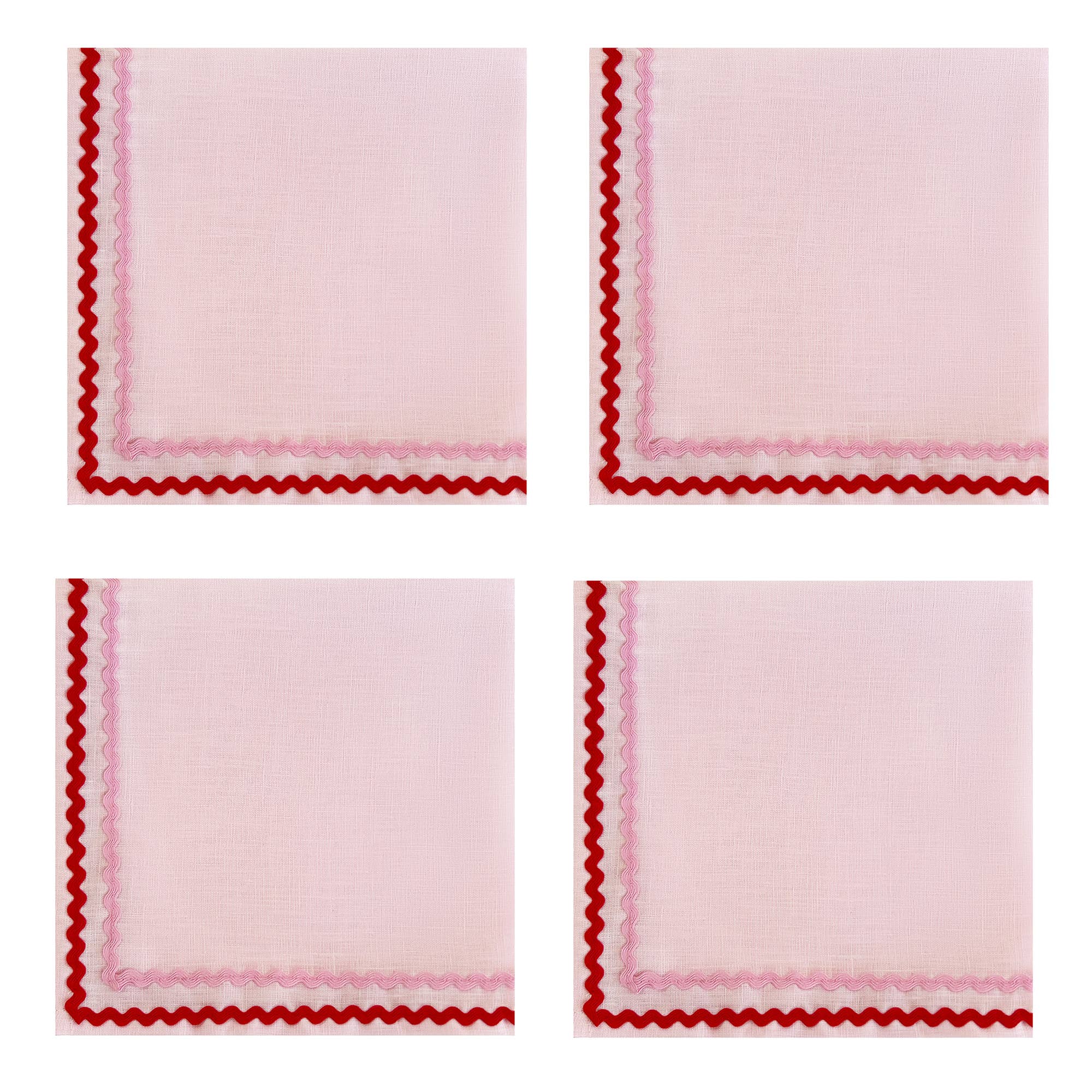 Pink Double Ric Rac Set of 2