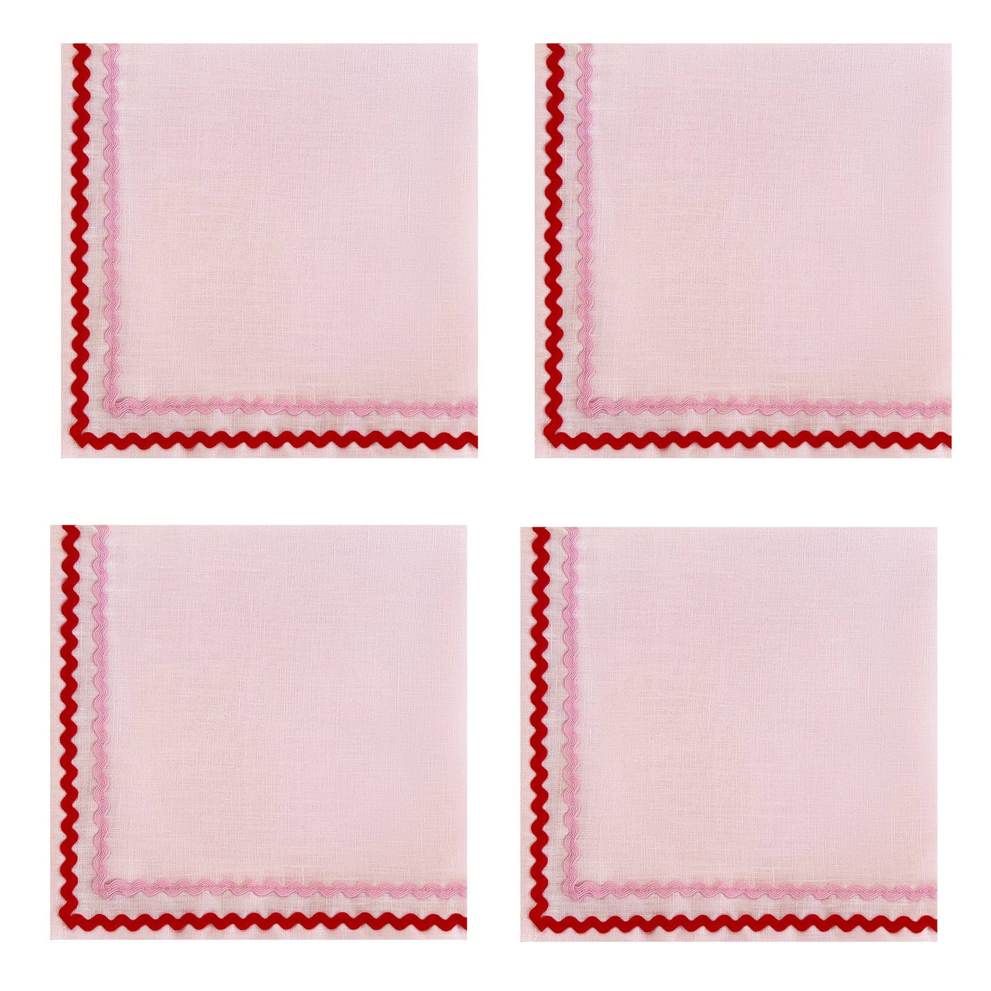 Pink Double Ric Rac Set of 2