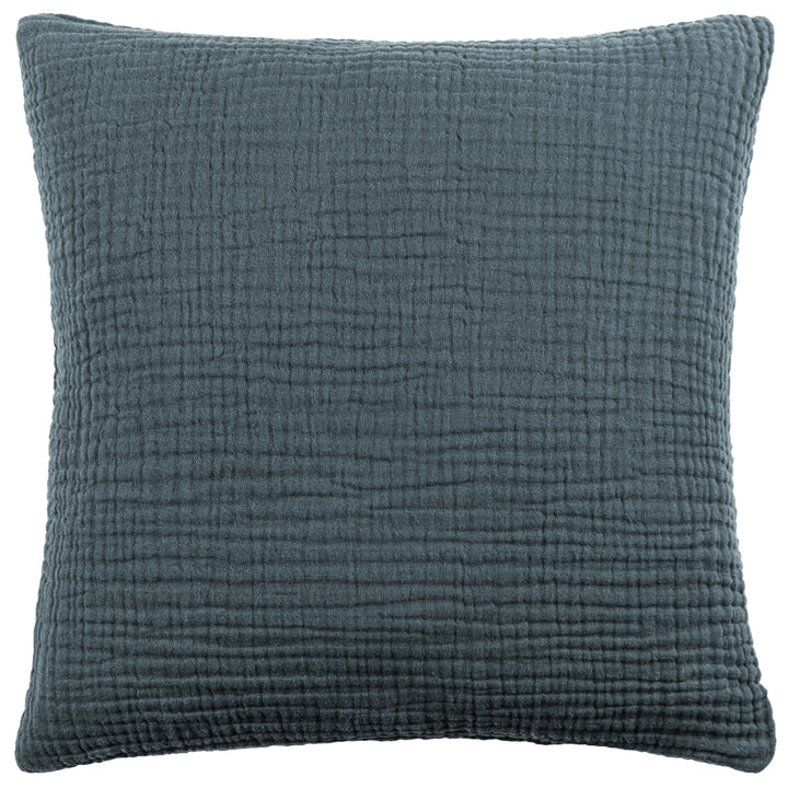 Yard Lark Muslin Crinkle Cotton Cushion Dusk 45x45 Feather Filled