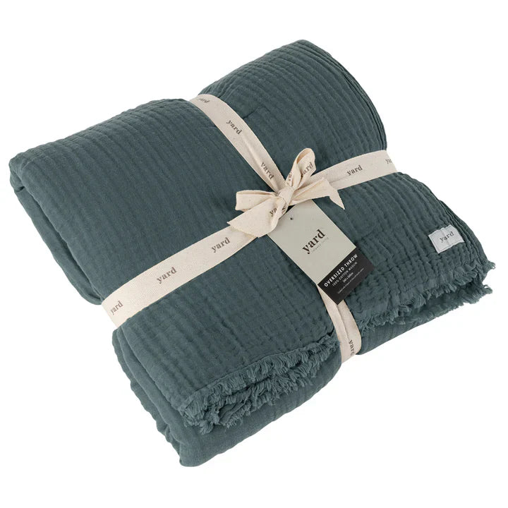 Yard Lark Muslin Cotton Oversized Throw Dusk