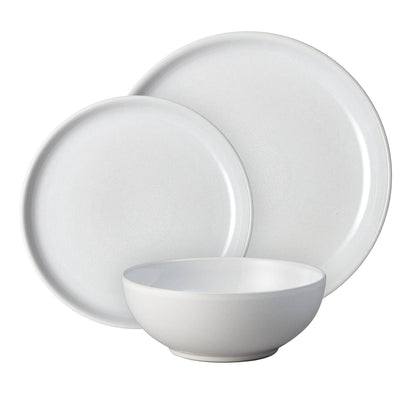 Denby Stoneware Elements Stone White 12 Piece Tableware Set