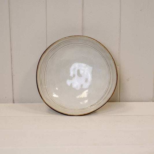 Reactive Grey Ceramic Salad Plate