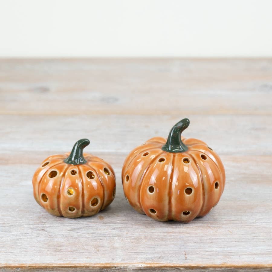 LED Pumpkin Ornament, 10cm