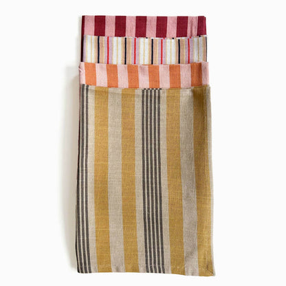 Jaipur Stripe Tea Towel, India Yellow