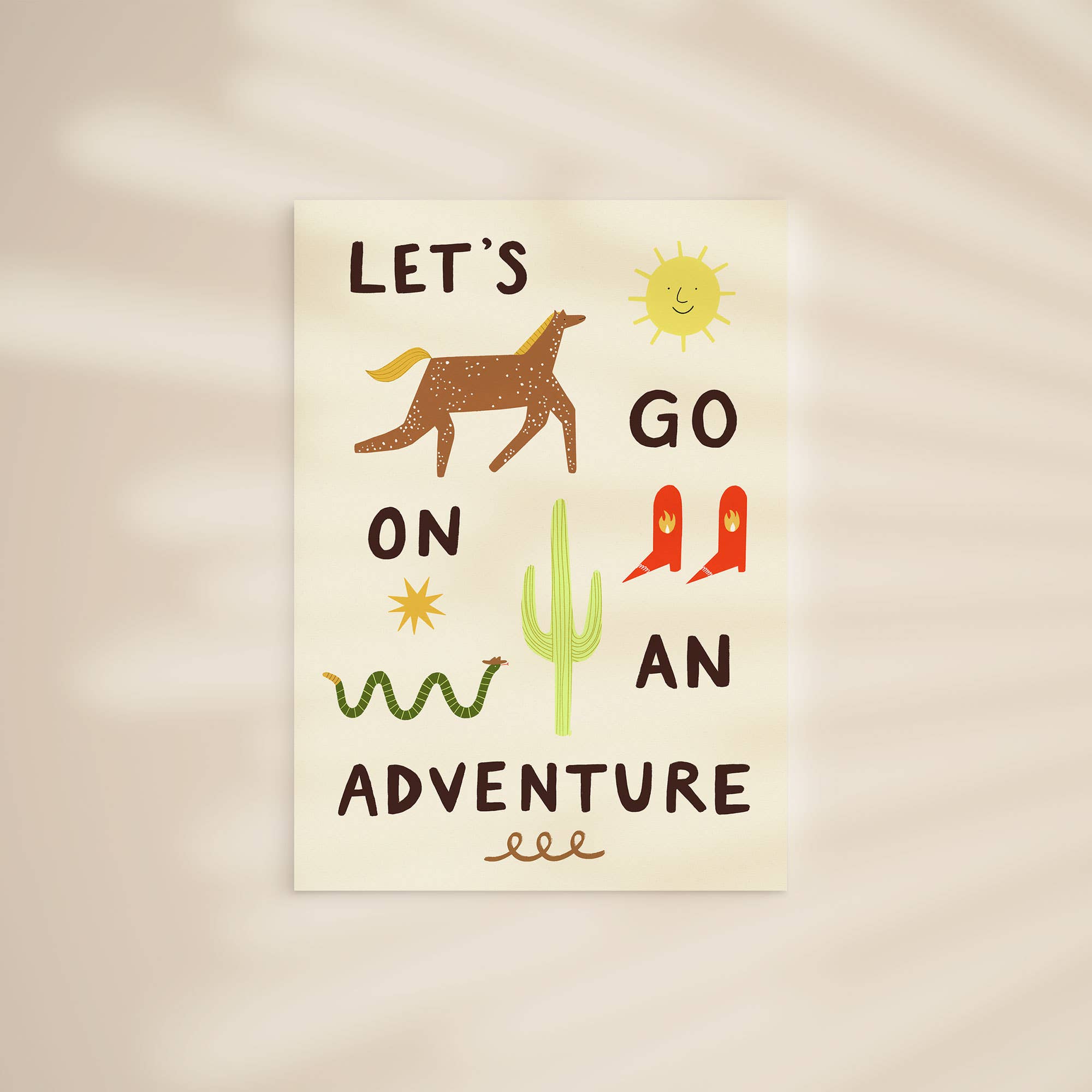 Let's Go On An Adventure A4 Art Print
