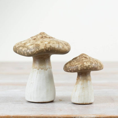 Stoneware Mushroom Decoration, 10cm
