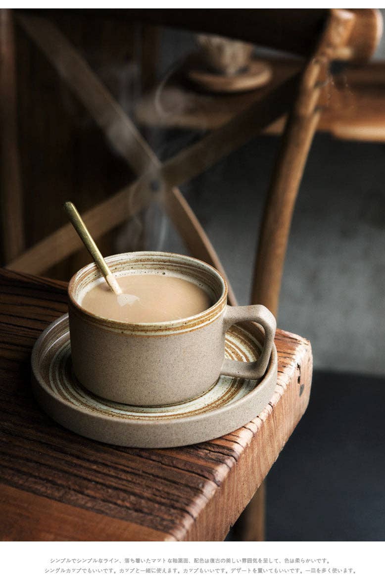Gohobi Handmade Stoneware Black and Brown Coffee Mug