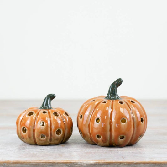 LED Pumpkin Ornament, 10cm