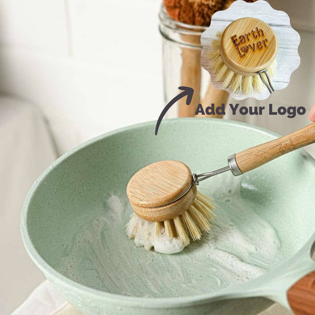 Reusable Bamboo Dish Brush | Eco Washing Up Cleaning Brushes