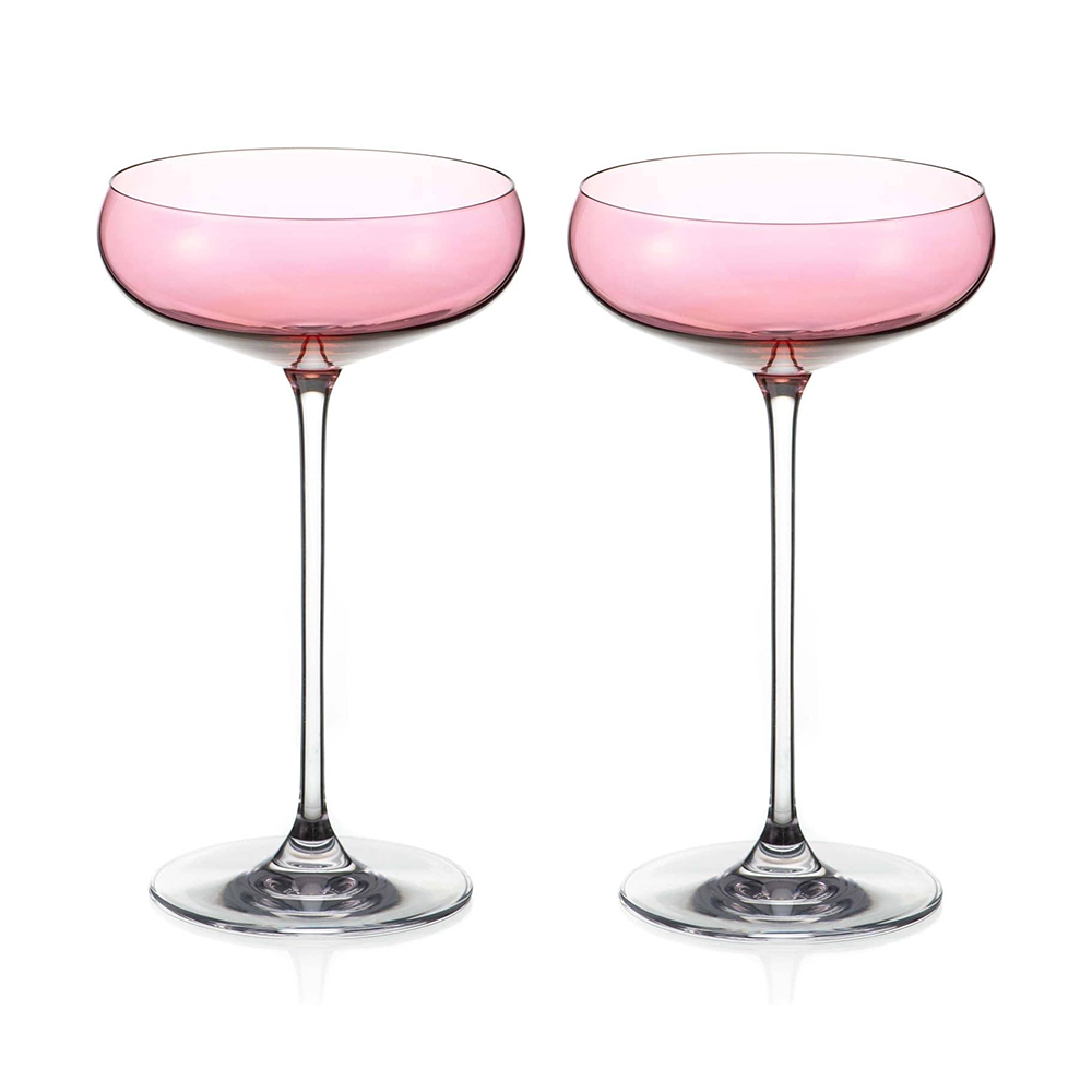 DIAMANTE Pink Champagne Cocktail Saucer