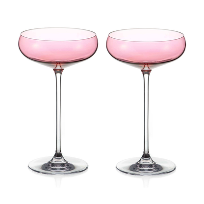 DIAMANTE Pink Champagne Cocktail Saucer