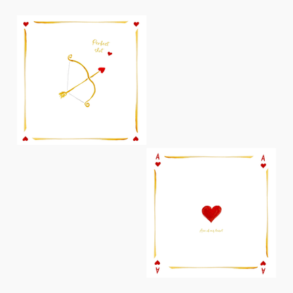 Ace of my heart / Perfect Shot - Linen Napkin Set of 2