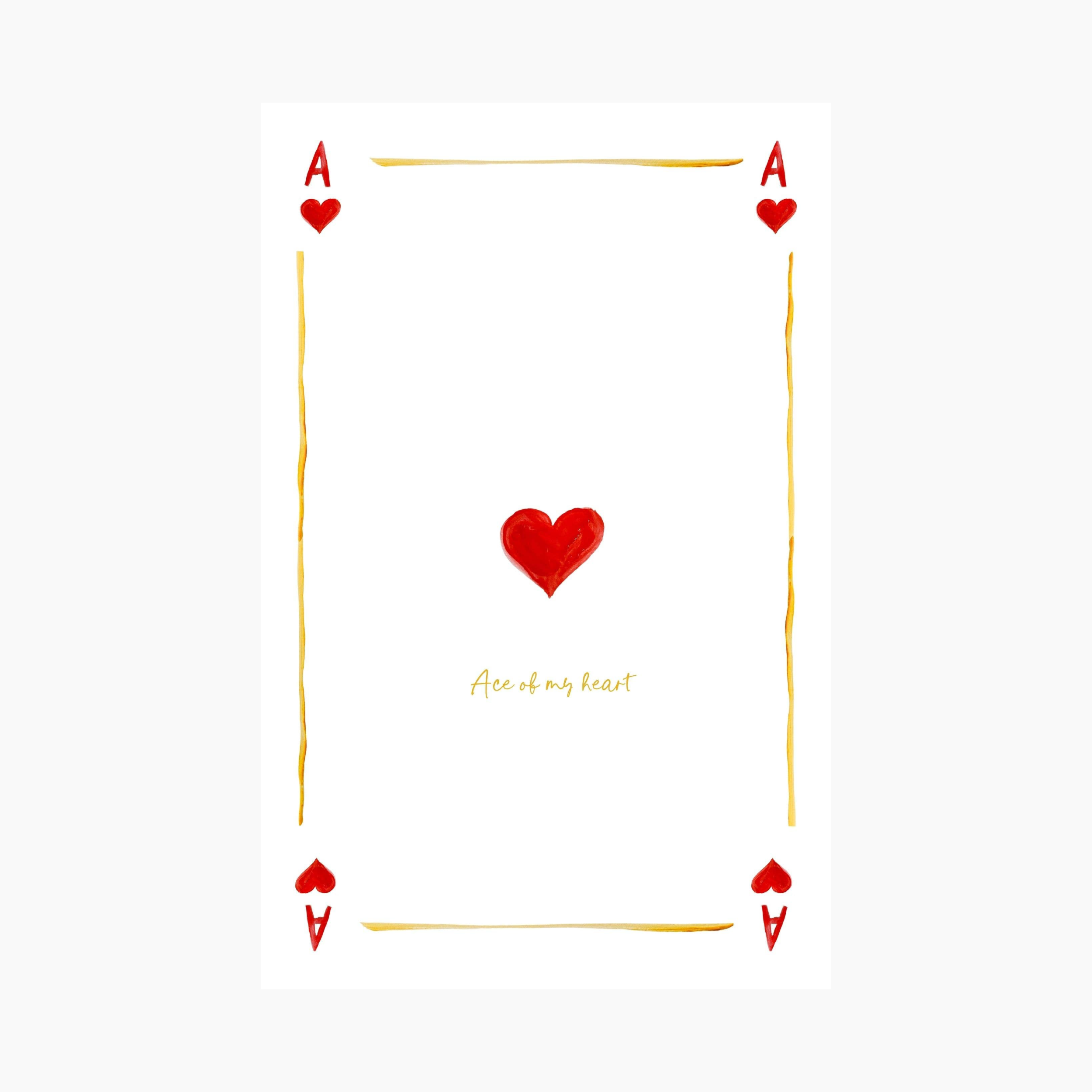 Ace Of My Heart - Linen Teatowel