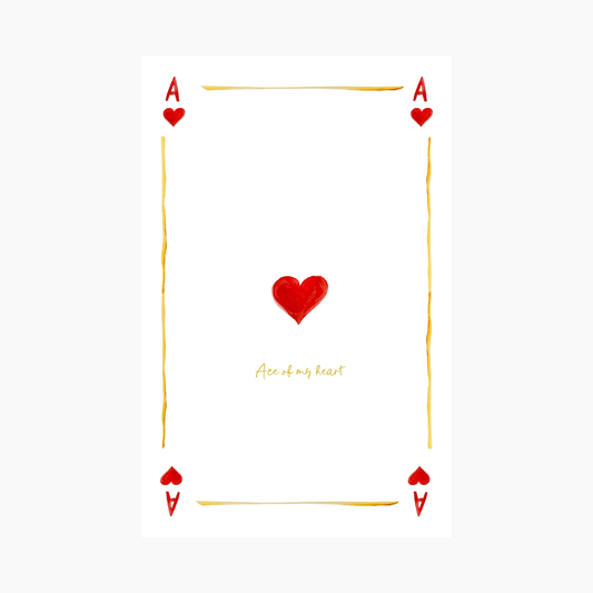 Ace Of My Heart - Linen Teatowel