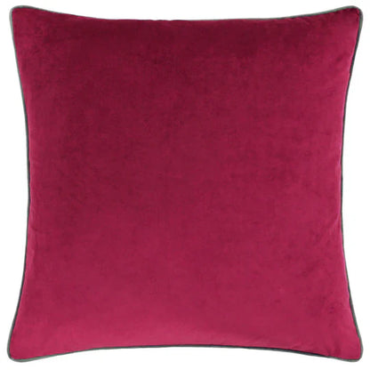 Meridian Velvet Cushion Cranberry/Mocha