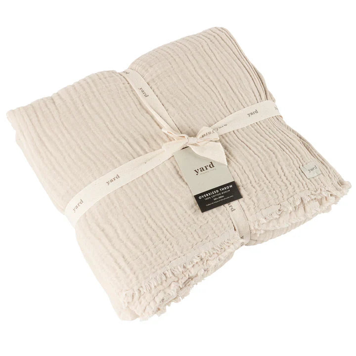 Yard Lark Muslin Cotton Oversized Throw Natural