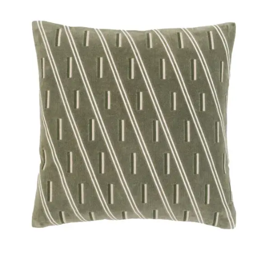 Noa Velvet Cushion Olive