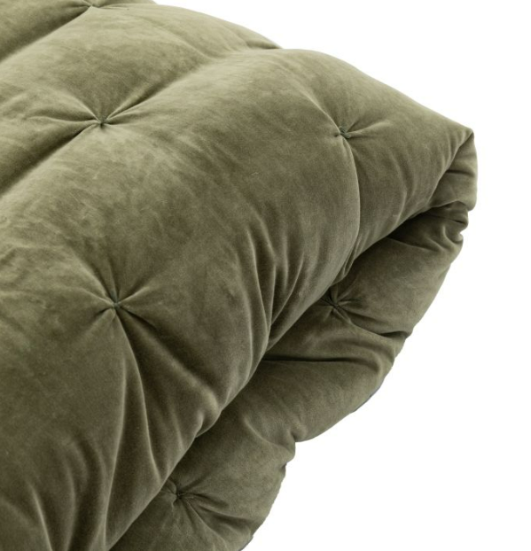 Opulent Velvet Bedspread Green