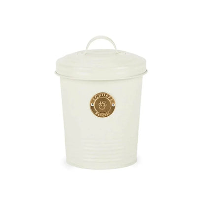 Scruffs Cantina 2L Steel Storage Pet Treat Canister - Cream