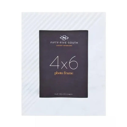 Oxana Ribbed Marble Photo Frame 6x4"