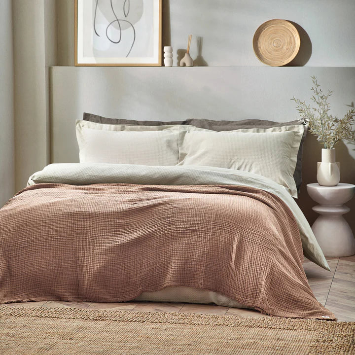 Yard Lark Muslin Cotton Oversized Throw Pink Clay